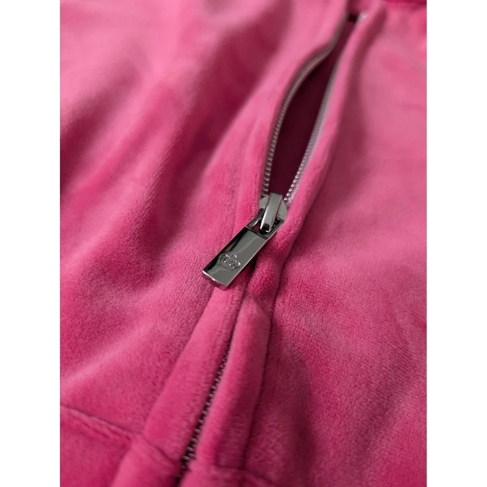 Juicy by Juicy Couture Hot Pink Velour Tracksuit Hoodie Joggers Set XL - Picture 2 of 7